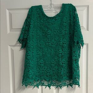 Philosophy Green Lace Blouse